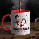 Custom Name Romantic Couple Gifts - Personalized Accent Mugs