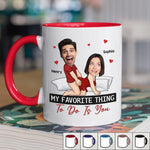 Custom Name Romantic Couple Gifts - Personalized Accent Mugs