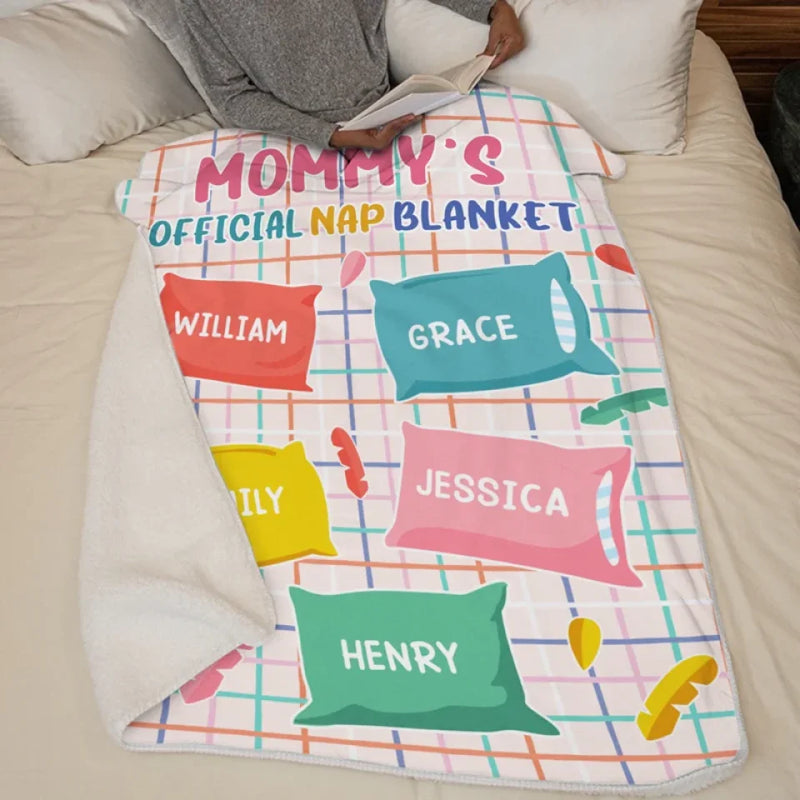 Custom Name Mommy's Nap Blanket Gifts for Mom - Personalized Blanket