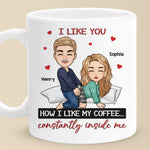 Custom Name Flirty Couple Coffee Gifts - Personalized Mugs