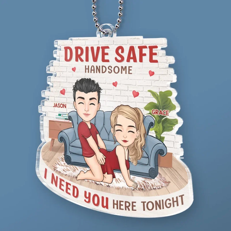 Custom Name Romantic Couple Gifts - Personalized Car Ornament
