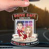 Road Trippin - Couple Personalized Custom Car Ornament - Acrylic Custom Shaped - Gift For Husband Wife, Anniversary