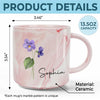 Our Friendship Is The Sweetest Flower Of All - Bestie Personalized Custom Marble Mug - Gift For Best Friends, BFF, Sisters