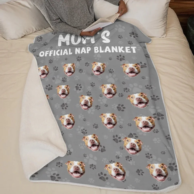 Funny Dog Mom Official Nap Blanket Gifts - Blanket