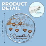Custom Name Grandkids Family Tree Gifts - Personalized Glass Ornament