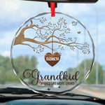 Custom Name Grandkids Family Tree Gifts - Personalized Glass Ornament