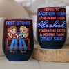 Partners In Adventure - Bestie Personalized Custom Wine Tumbler - Gift For Best Friends, BFF, Sisters