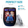 Partners In Adventure - Bestie Personalized Custom Wine Tumbler - Gift For Best Friends, BFF, Sisters