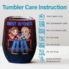 Partners In Adventure - Bestie Personalized Custom Wine Tumbler - Gift For Best Friends, BFF, Sisters