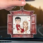 Custom Name Drive Safe Romantic Couple Gifts - Personalized Car Ornament