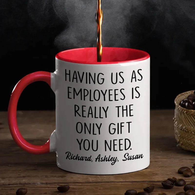 Custom Name Funny Boss Gifts from Employees - Personalized Accent Mugs