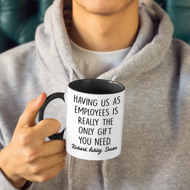 Custom Name Funny Boss Gifts from Employees - Personalized Accent Mugs