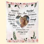 Custom Photo Christian Gifts for Women - Personalized Blanket