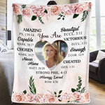 Custom Photo Christian Gifts for Women - Personalized Blanket