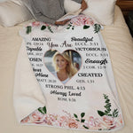 Custom Photo Christian Gifts for Women - Personalized Blanket