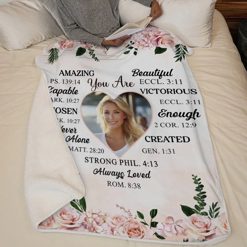 Custom Photo Christian Gifts for Women - Personalized Blanket
