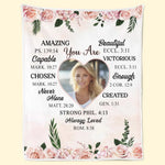 Custom Photo Christian Gifts for Women - Personalized Blanket