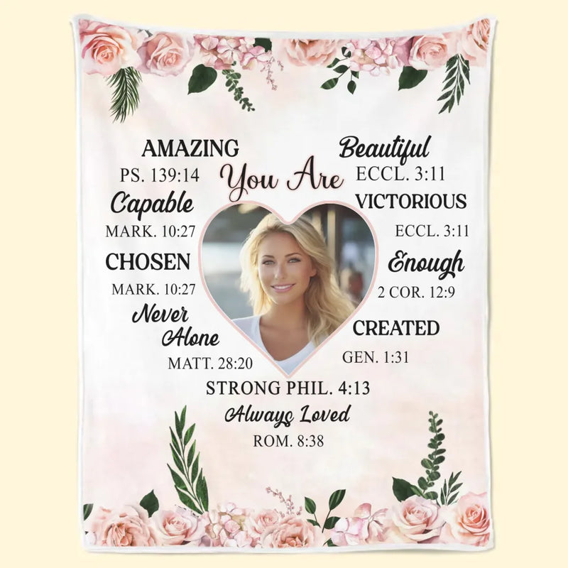 Custom Photo Christian Gifts for Women - Personalized Blanket