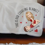 Custom Name Couple Cuddling Gifts - Personalized Blanket