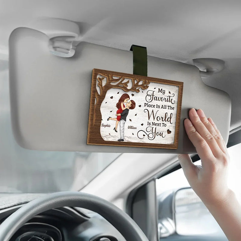 Custom Name Romantic Couple Gifts - Personalized Car Visor Clip