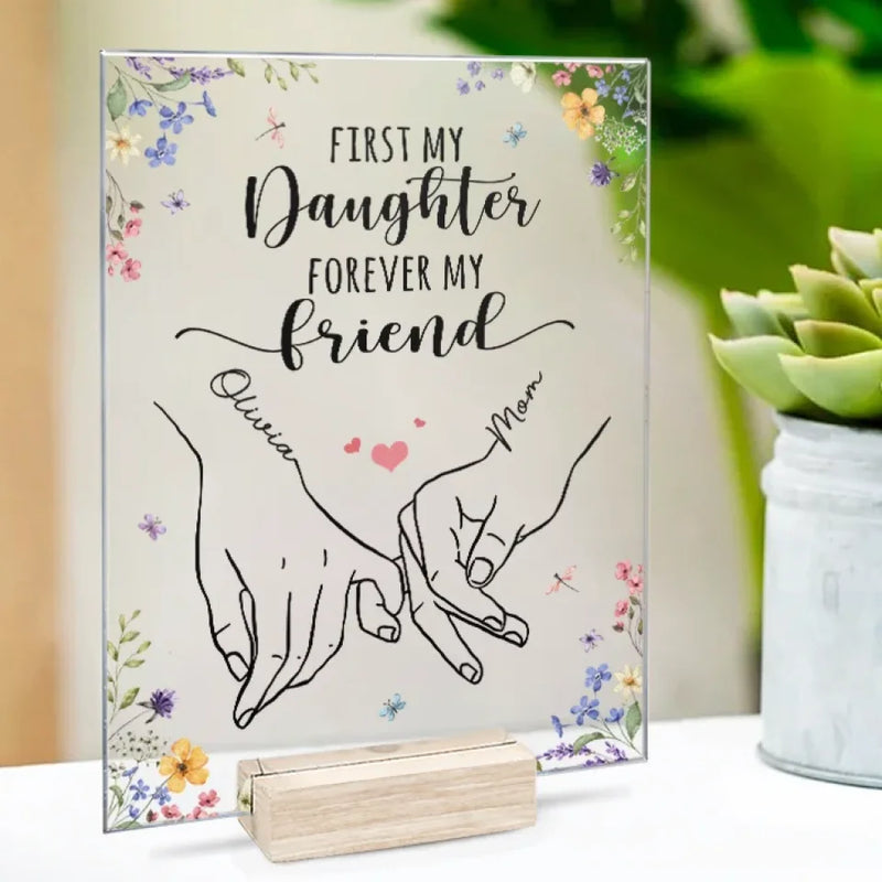 Custom Name Mother Daughter Gifts - Personalized Acrylic Plaque
