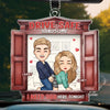 Take Care On The Road, Handsome - Couple Personalized Custom Car Ornament - Acrylic Custom Shaped - Gift For Husband Wife, Anniversary