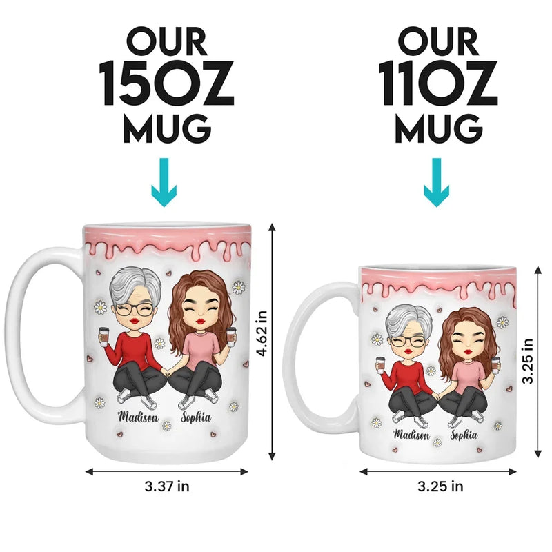 Custom Name Mother Daughter Gifts - Personalized Mugs