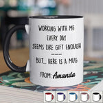 Custom Name Coworker Appreciation Gifts - Personalized Accent Mugs