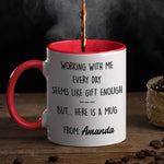 Custom Name Coworker Appreciation Gifts - Personalized Accent Mugs