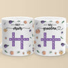 Through Generations, Love Is The Thread That Binds Us - Family Personalized Custom 3D Inflated Effect Printed Mug - Gift For Mom, Grandma