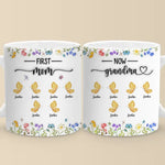 Custom Name First Mom Now Grandma Gifts - Personalized Mugs