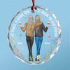 It Takes A Long Time To Grow Old Friends - Bestie Personalized Custom Round Glass Ornament Car Hanger - Gift For Best Friends, BFF, Sisters