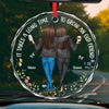 It Takes A Long Time To Grow Old Friends - Bestie Personalized Custom Round Glass Ornament Car Hanger - Gift For Best Friends, BFF, Sisters