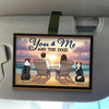 Home Is Wherever I’m With You And Our Furry Friend - Dog & Cat Personalized Custom Car Visor Clip - Gift For Couples, Pet Owners, Pet Lovers