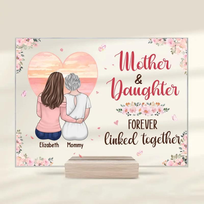Custom Name Mother Daughter Gifts - Personalized Acrylic Plaque