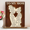 I Will Always Be Your Little Girl - Family Personalized Custom Shaped 2-Layered Wooden Plaque With Flat Stand - House Warming Gift For Mom
