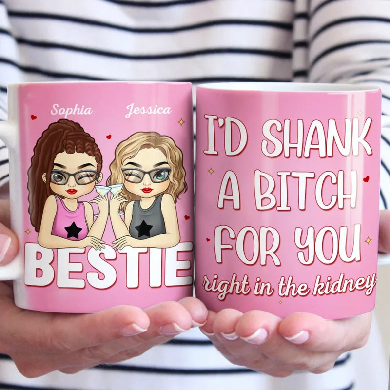 Custom Name Funny Bestie Gifts for Women - Personalized Mugs