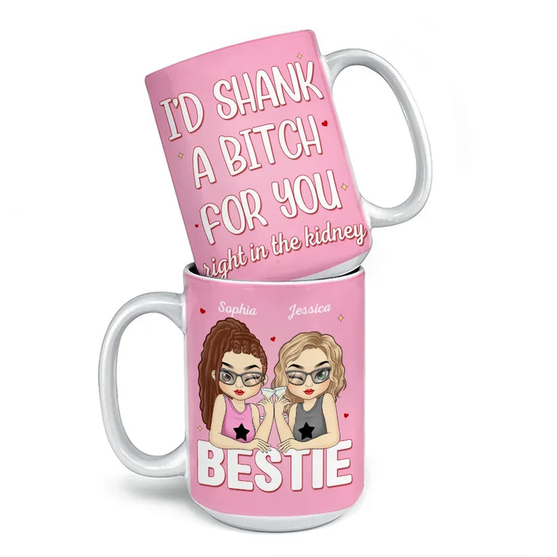 Custom Name Funny Bestie Gifts for Women - Personalized Mugs