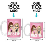 Custom Name Funny Bestie Gifts for Women - Personalized Mugs