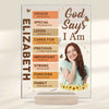 Custom Photo God Say I Am Unique Self-Love - Affirmation Personalized Custom Rectangle Shaped Acrylic Plaque - Gift For Yourself