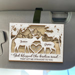 Custom Name Deer Couple Gifts - Personalized Car Visor Clip
