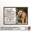 Custom Photo God Blessed The Road That Led Me To You - Couple Personalized Custom Car Visor Clip - Gift For Husband Wife, Anniversary