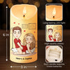 Roses Are Red, The Morning Is Foggy - Couple Personalized Custom LED Candle - Gift For Husband Wife, Anniversary
