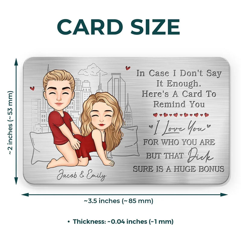 Custom Name Funny Naughty Couple Gifts - Personalized Aluminum Wallet Card