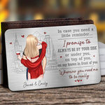 Custom Name Romantic Couple Gift - Personalized Aluminum Wallet Card