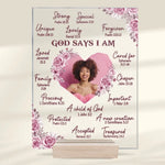 Custom Photo Christian Affirmation Gifts for Women - Personalized Acrylic Plaque