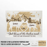 Custom Name Deer Couple Gifts - Personalized Car Visor Clip