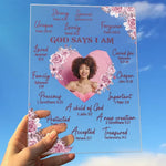 Custom Photo Christian Affirmation Gifts for Women - Personalized Acrylic Plaque