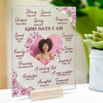 Custom Photo Christian Affirmation Gifts for Women - Personalized Acrylic Plaque