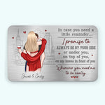 Custom Name Romantic Couple Gift - Personalized Aluminum Wallet Card